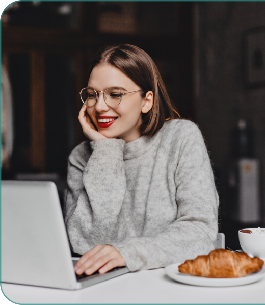 Travel professional working on a laptop